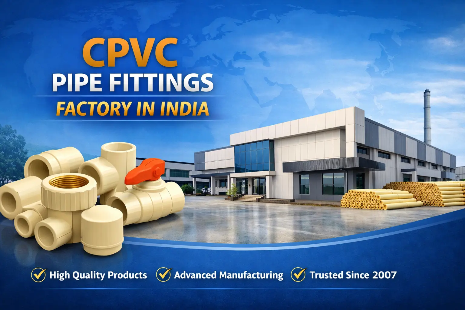 CPVC Pipe Fittings Factory in India